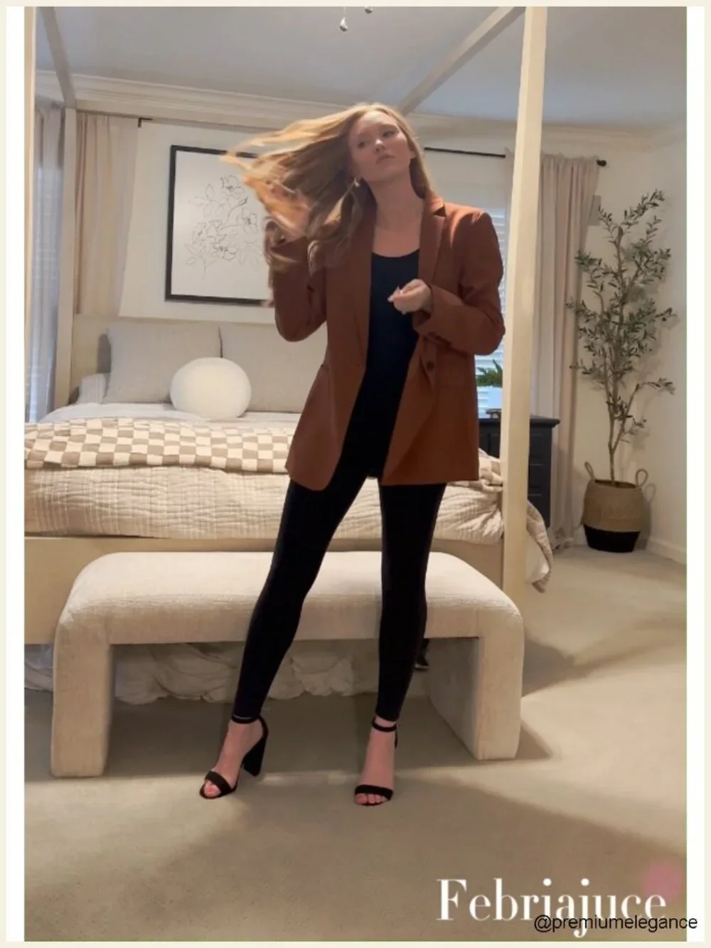 Women's Oversized Blazer Long Sleeve Notch Lapel Basic Suit Jacket